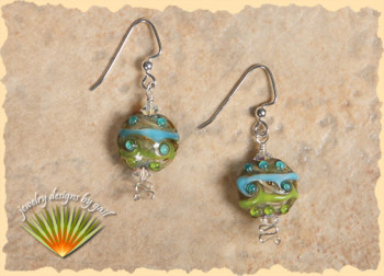 Green Turquoise Earrings