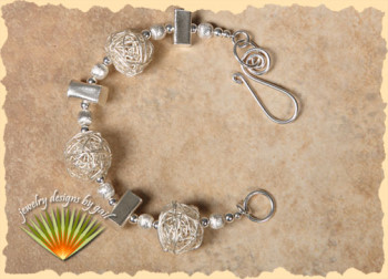 Pagoda Silver Bracelet