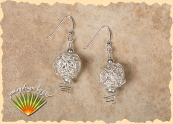 Pagoda Silver Earrings