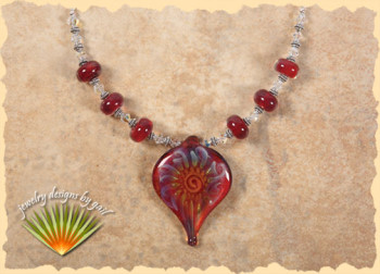 Lampwork Italiano Necklace in Red