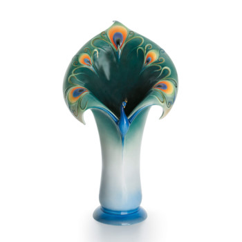 Luminescence Peacock Porcelain Vase