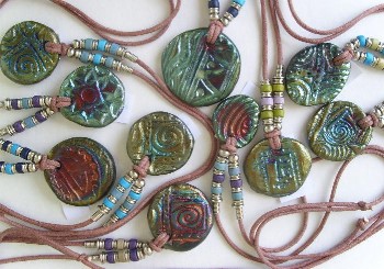 Raku Art Stone Necklace