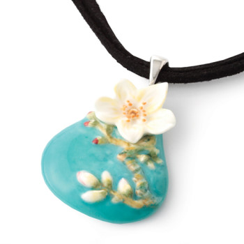 Van Gogh Almond Flower Porcelain Necklace