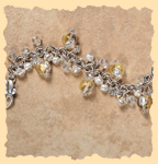 Venetian Glass Bracelet in Gold and Silver