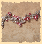 Venetian Glass Bracelet in Pink and Silver