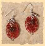 Obi Fire Agate Bangle Earrings