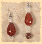 Obi Fire Agate Dangle Earrings