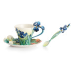 Van Gogh Iris Porcelain Cup/Saucer, and Spoon Set