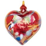 Classic Series Red Feather Twist Heart Ornament